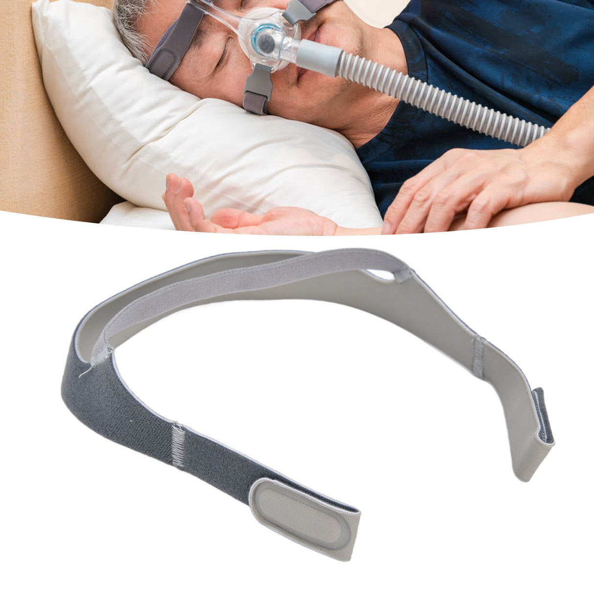 Nasal Guard Headgear CPAP Nylon Comfortable Nasal Mask Strap Replacement for Bedroom Office