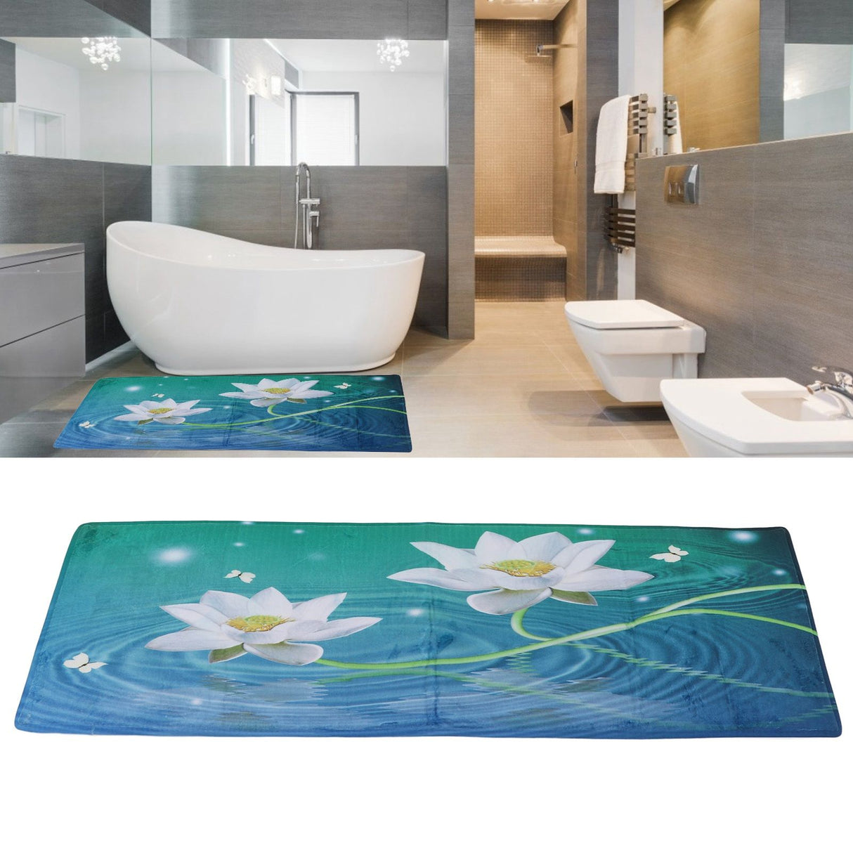 Bathroom Runner Practical Breathable Soft Comfortable Exquisite Design Decorative Carpet for Kitchen60x180cm