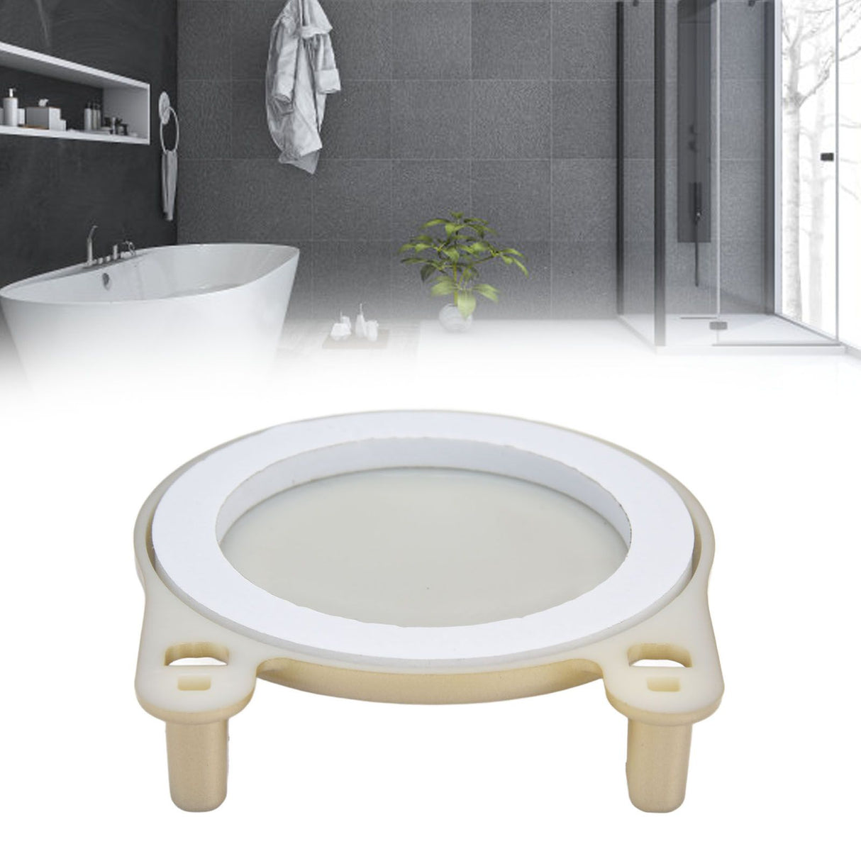 Hole Decorative Hooks Double Hooks Fashion Simple Easy to Install ABS Wall Hook for Hotels Bedrooms Bathrooms