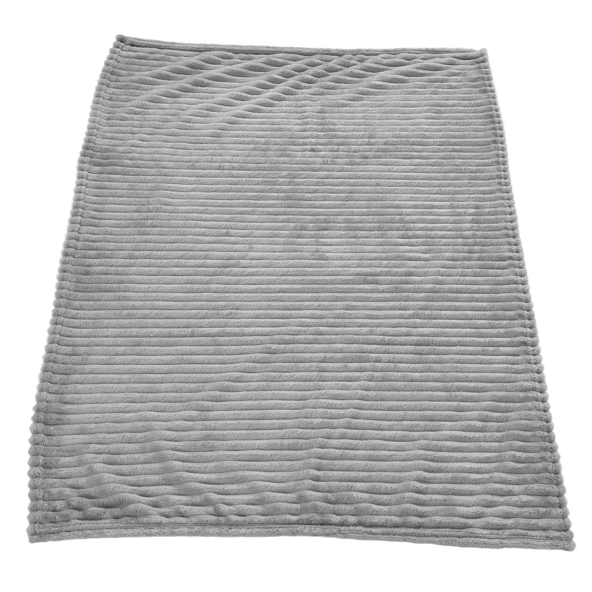Flannel Throw Blanket Plush Fluffy Light Breathable Fine Workmanship Stylish Simple Soft BlanketGrey