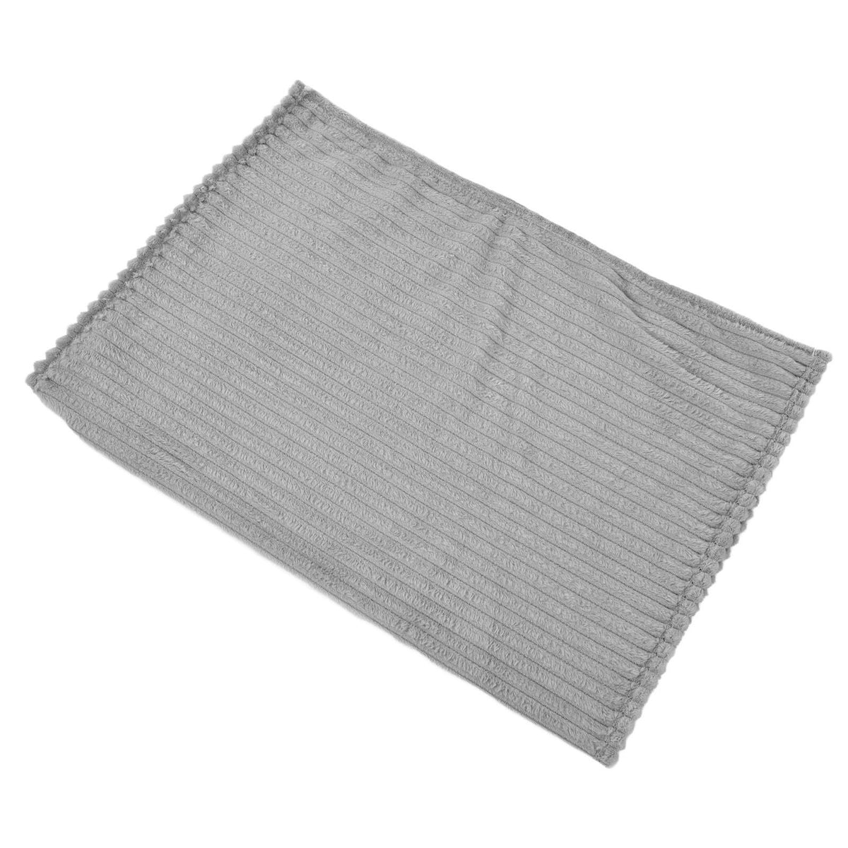 Flannel Throw Blanket Plush Fluffy Light Breathable Fine Workmanship Stylish Simple Soft BlanketGrey