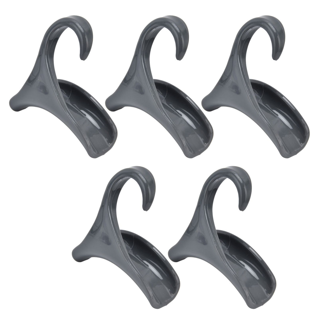 5Pcs Purse Door Hanger Bag Arc Closet Hanger Hook for Satchel Coat Haversack Belt StorageGrey