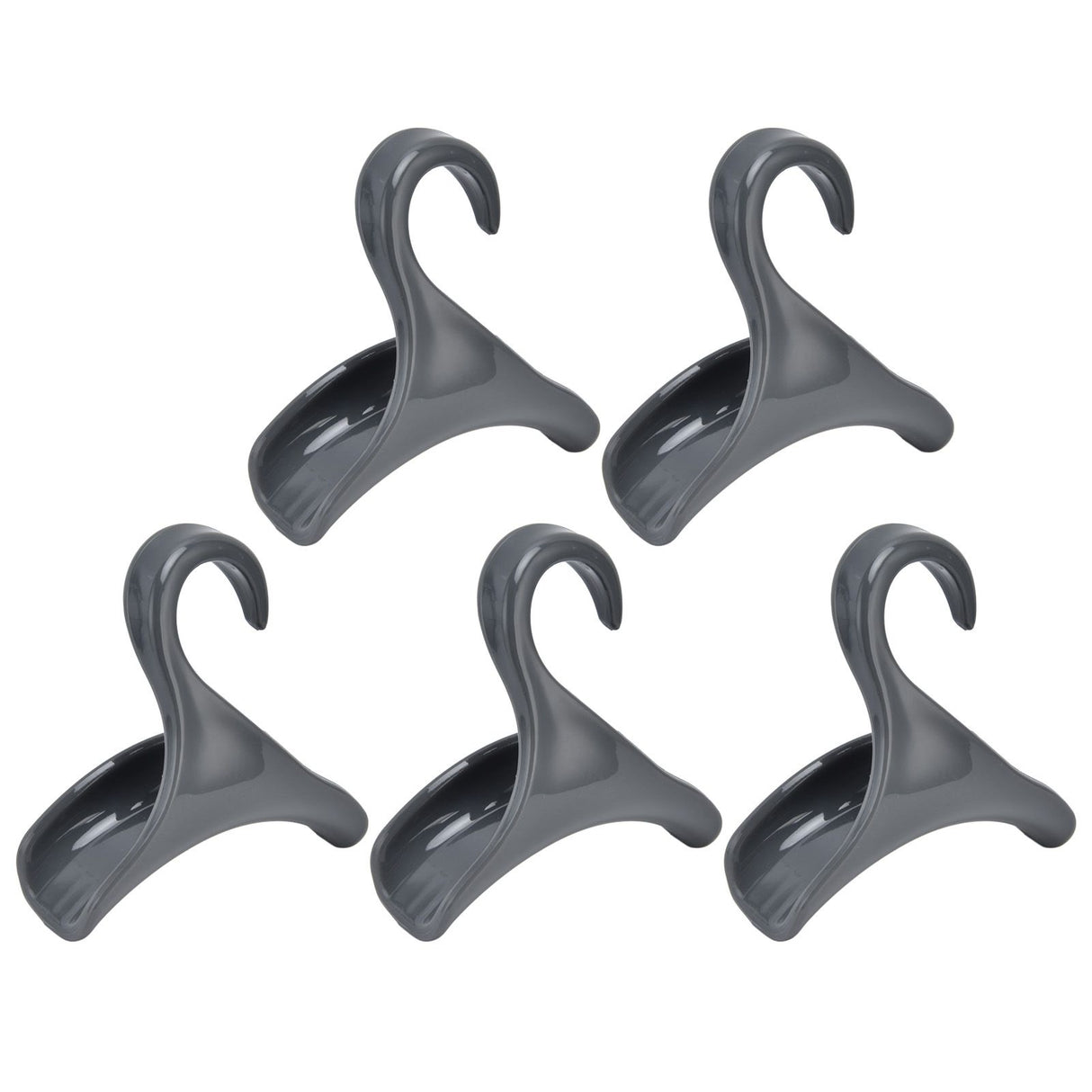 5Pcs Purse Door Hanger Bag Arc Closet Hanger Hook for Satchel Coat Haversack Belt StorageGrey