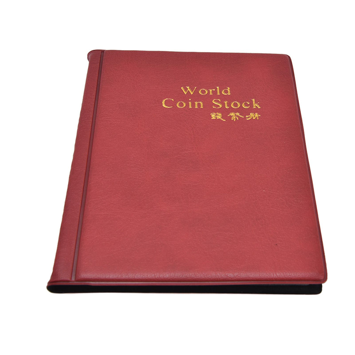 Coin Collection Book 120 PVC Pockets PU Cover Transparent Design Soft Highly Durable Clear Texture Coin AlbumRed