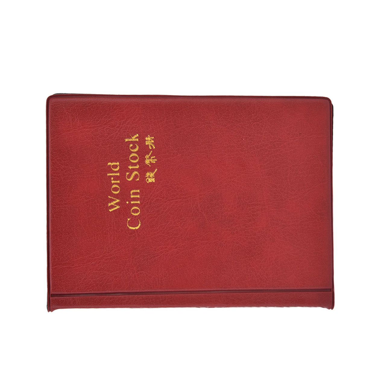 Coin Collection Book 120 PVC Pockets PU Cover Transparent Design Soft Highly Durable Clear Texture Coin AlbumRed