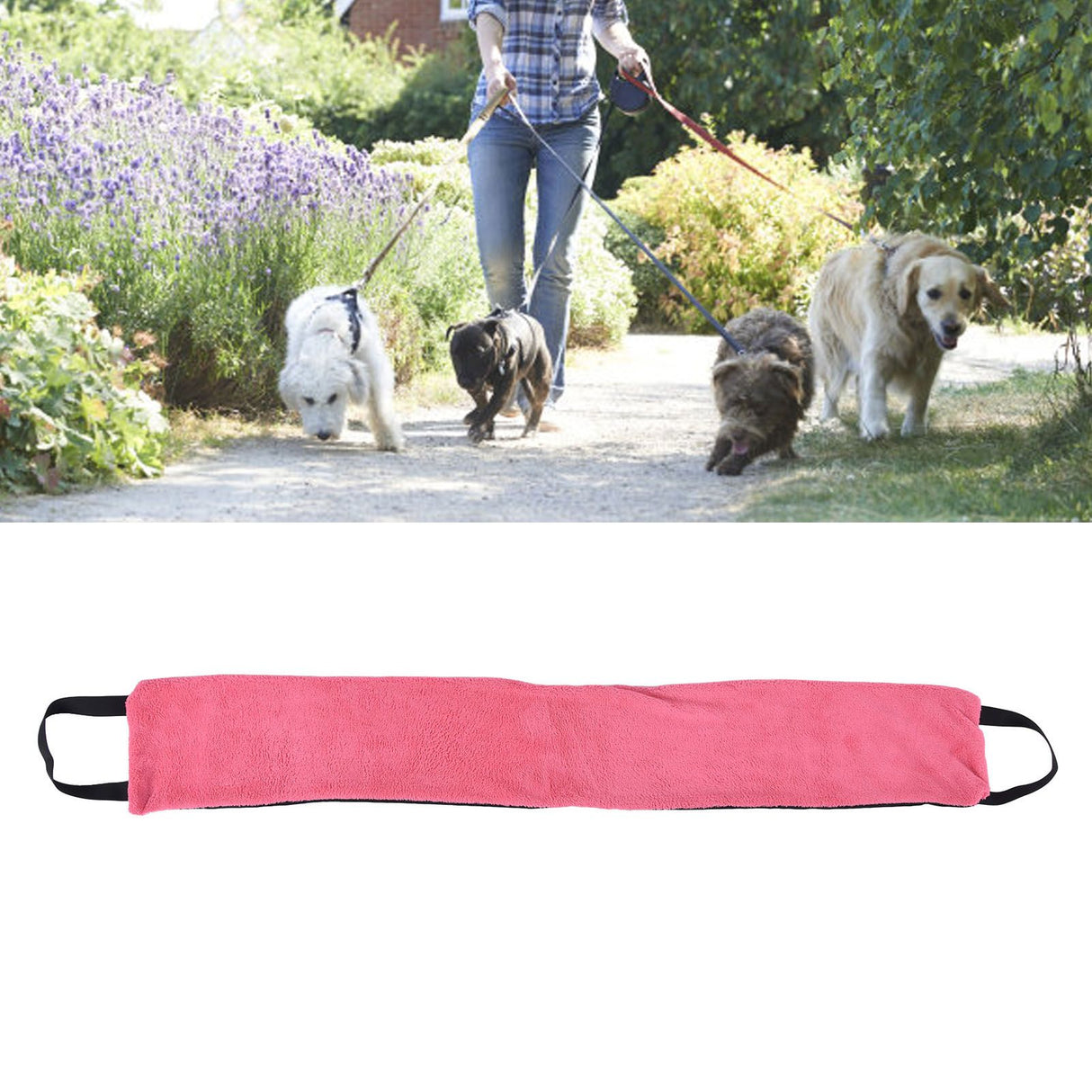 Dog Sling Simple Effective Easy Moving Compact Portable Foldable Pet Auxiliary Supplies for Indoor OutdoorRose Red