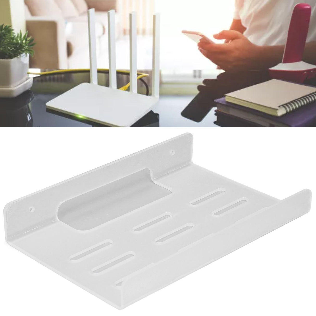 Router Storage Rack Save Space Multi Purpose Easy Installation High Stability Router Stand