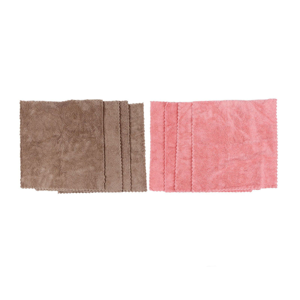 8pcs/set Super Absorbent Microfiber Kitchen Dish Cloth Anti Sticking Oil Cleaning Towel