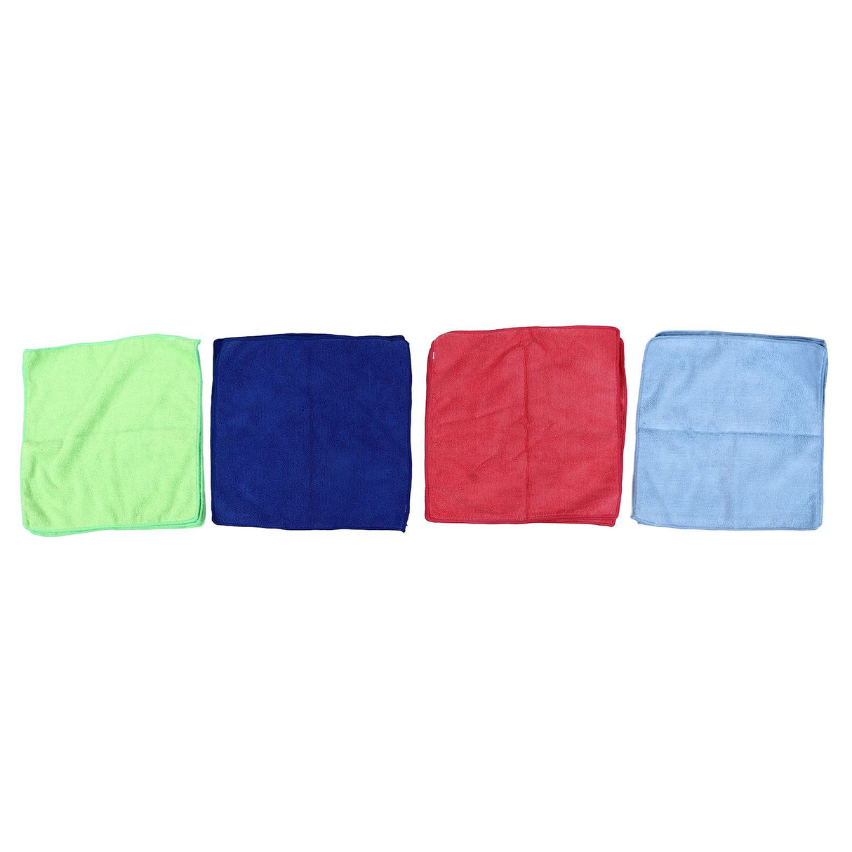 12pcs Cleaning Cloth 4 Different Colors Strong Water Absorption Reusable Microfiber Towels for Kitchen Car Furniture