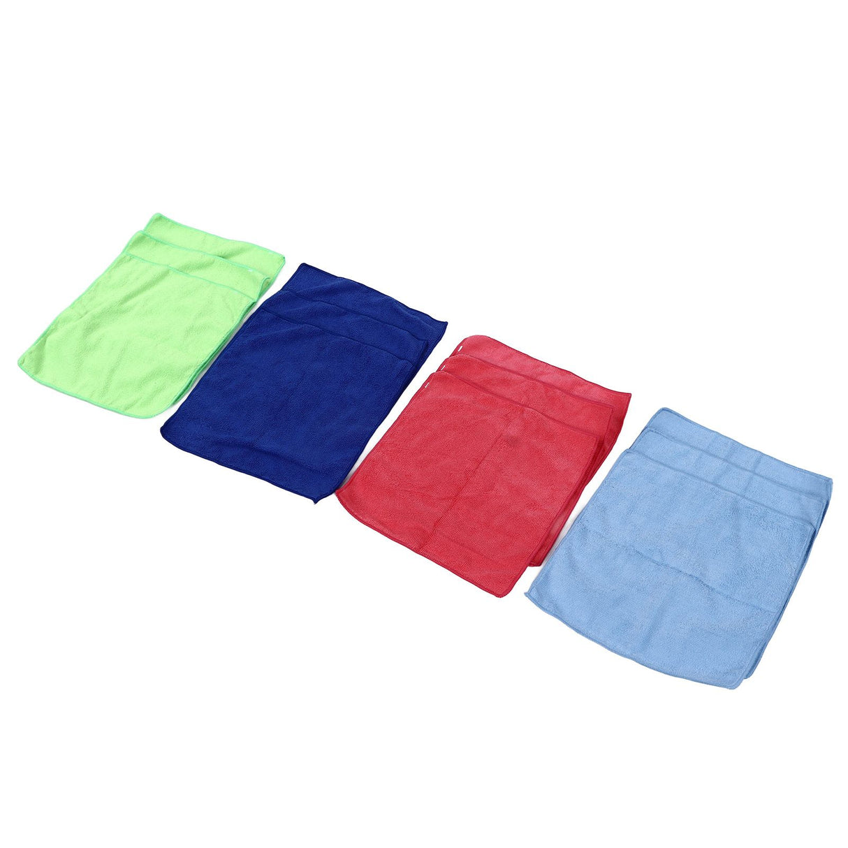 12pcs Cleaning Cloth 4 Different Colors Strong Water Absorption Reusable Microfiber Towels for Kitchen Car Furniture