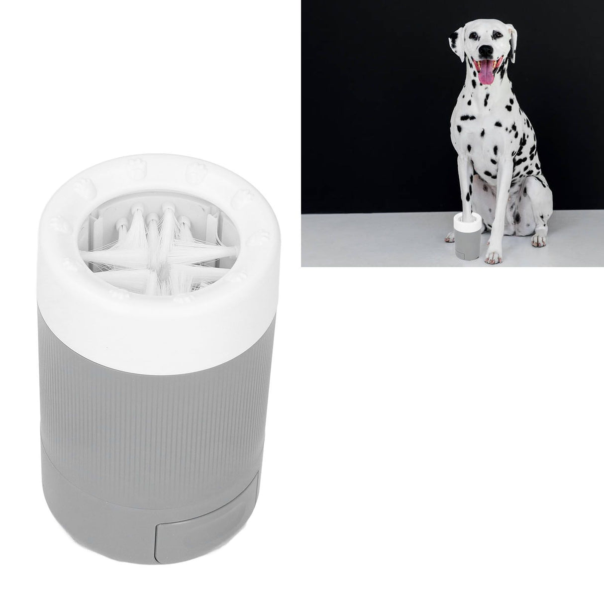 Dog Paw Cleaner Semi Automatic Portable Dog Foot Washing Cup for Pets Cats and DogsGrey