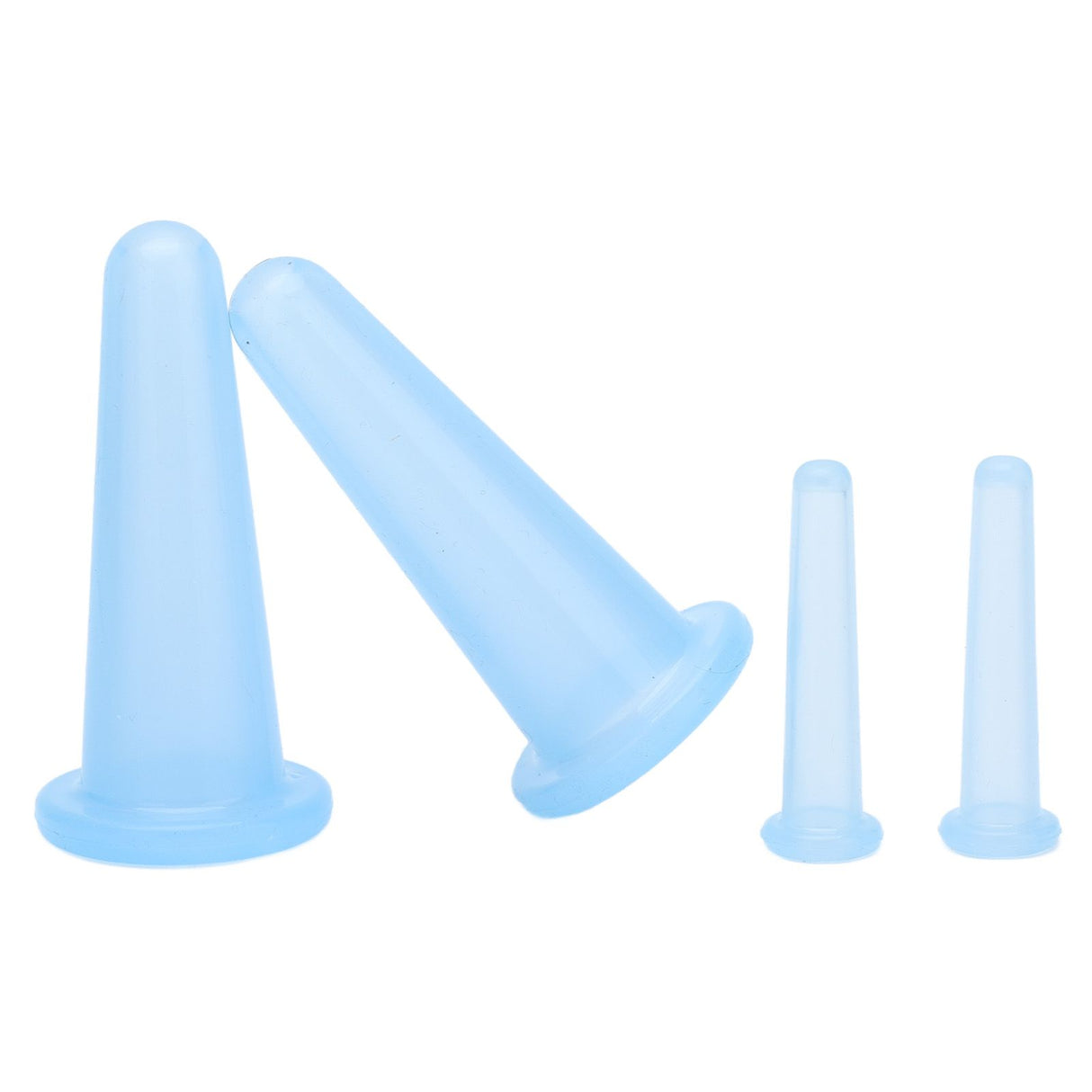 4pcs Cupping Set Massage Therapy Cups Convenient Practical Compact Lightweight Soft Flexible Cleanable Face MassagerBlue