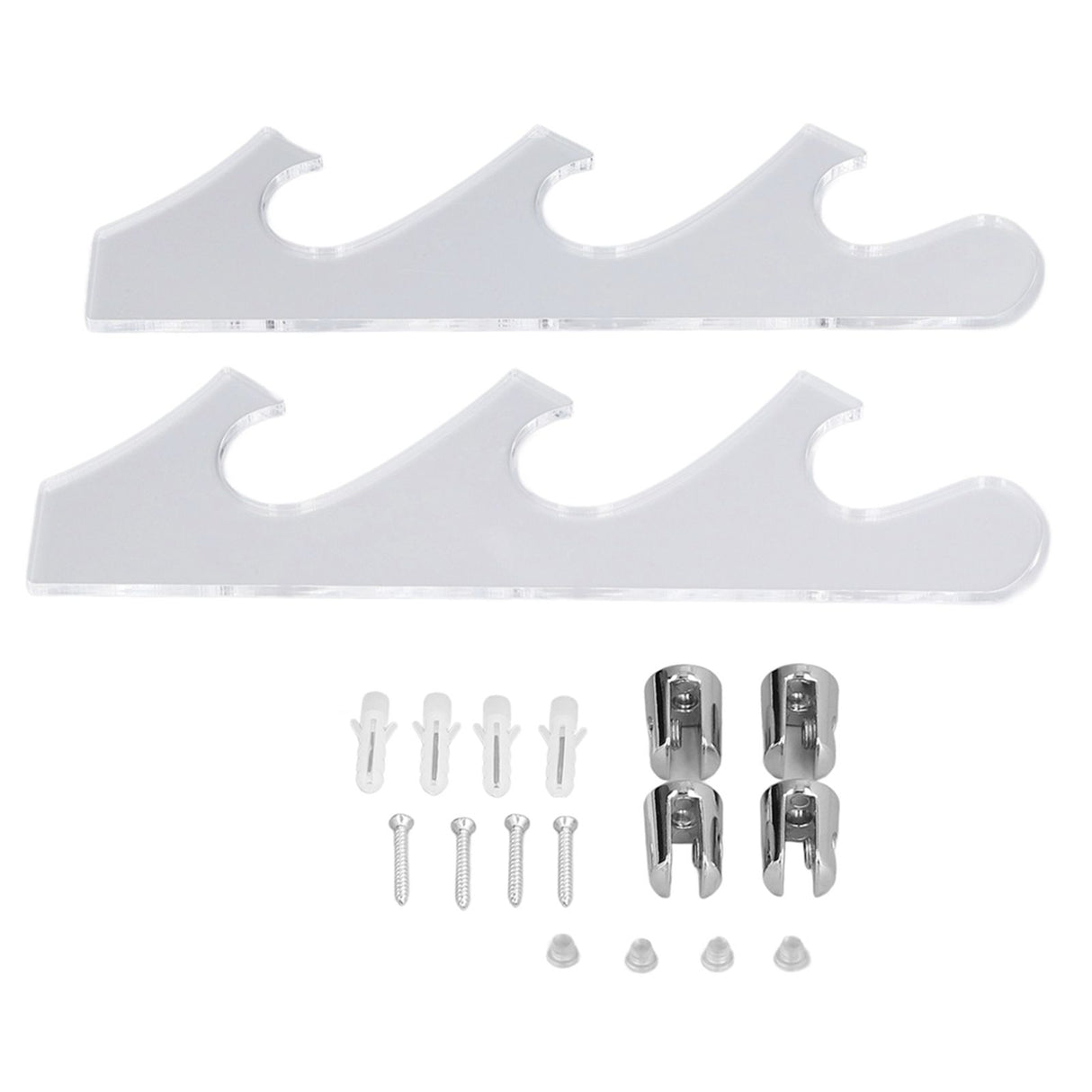 1 Pair Sword Holder Stand Sword Display Rack Wall Mounted Samurai Sword Hanger for HomeTransparent