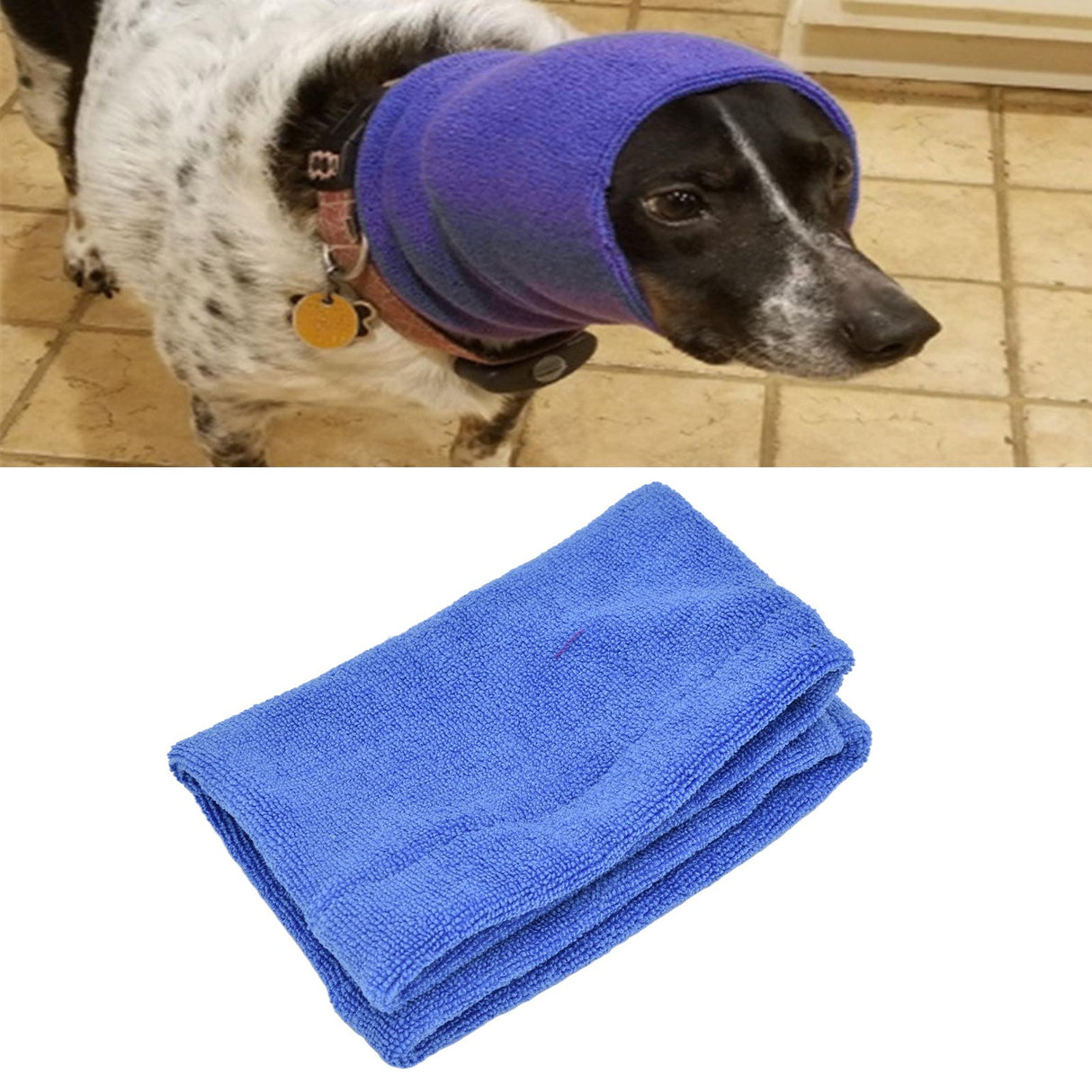 Dog Ear Muffs Thickened Anti Noise Warm Cold Proof Dog Earmuffs Outdoor EarmuffsBlue L