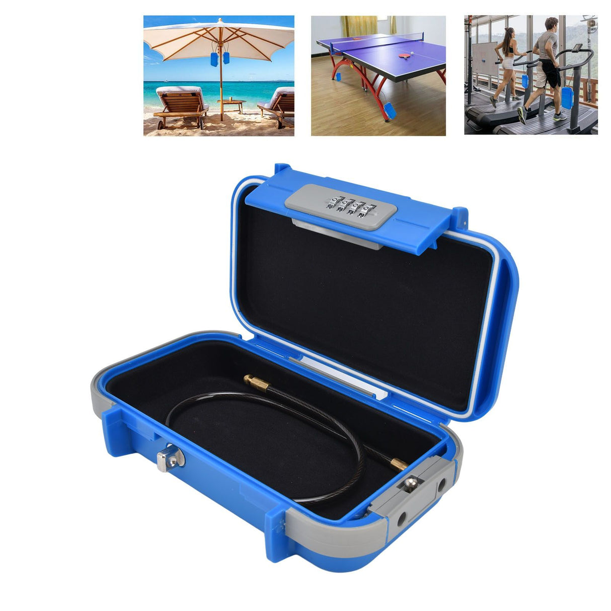 Lockbox Password Protection Lanyard Design Environmental Friendly Fine Workmanship Storage Box