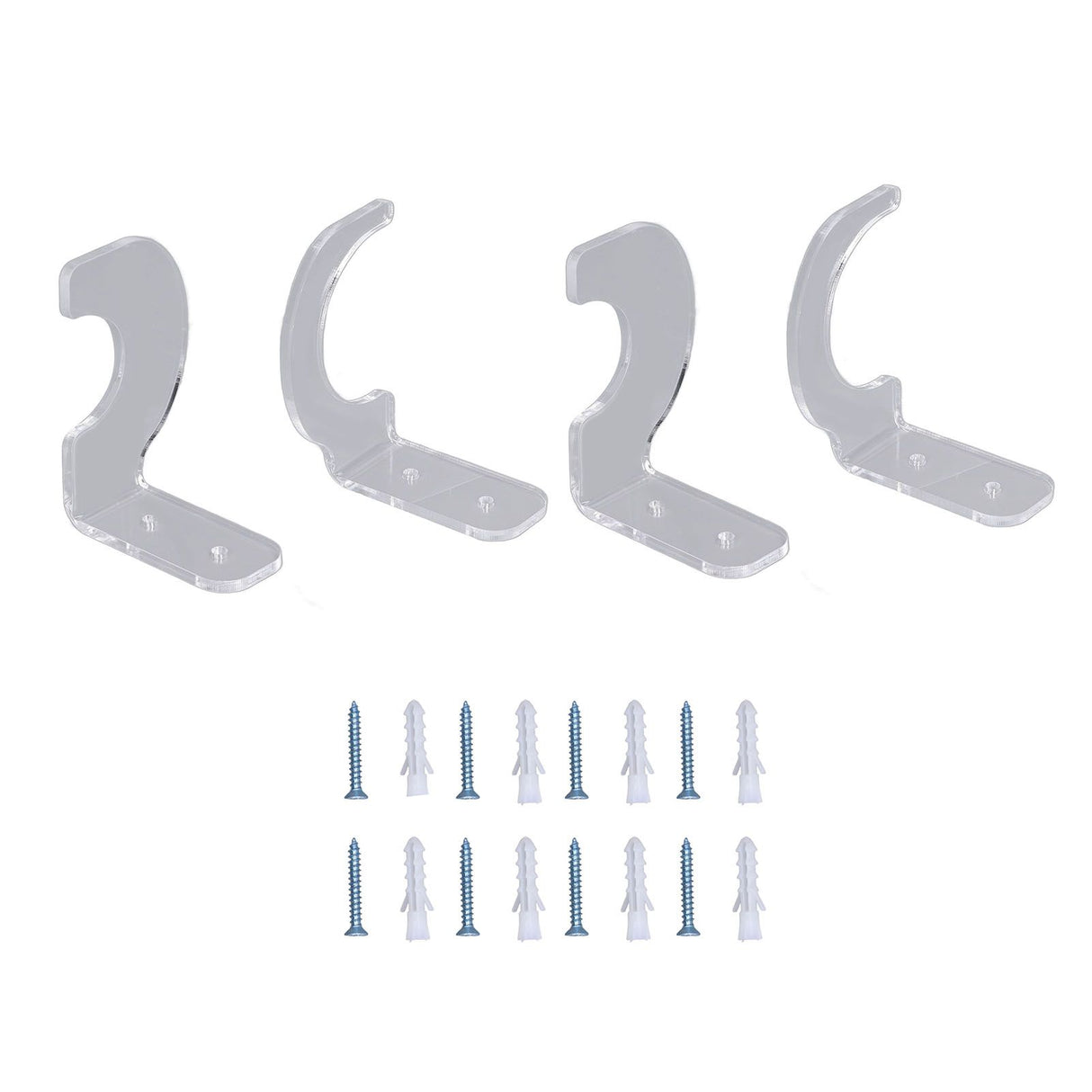2Pack Wall Mount Sword Display Hanger Hanging Acrylic Holder Rack Organizer for Home OfficeTransparent