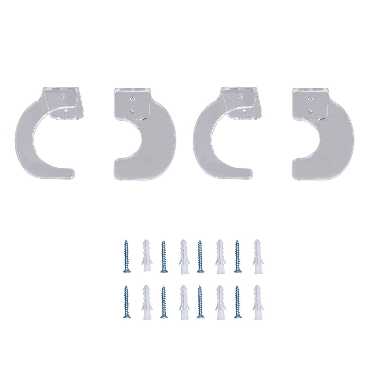 2Pack Wall Mount Sword Display Hanger Hanging Acrylic Holder Rack Organizer for Home OfficeTransparent