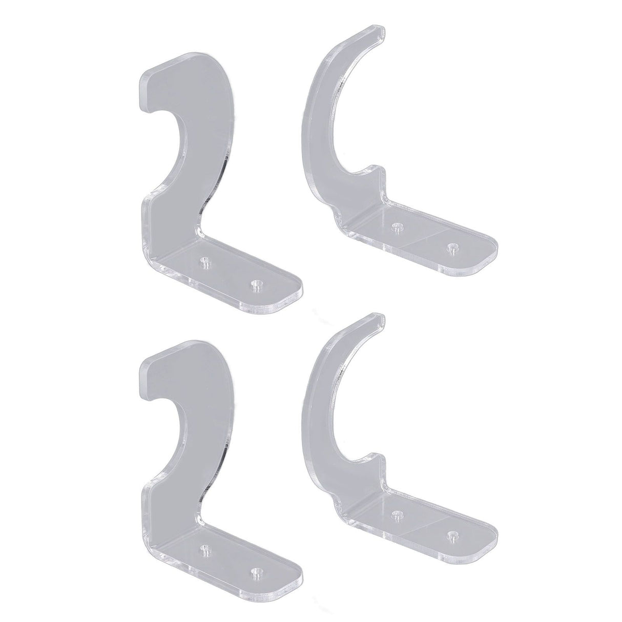 2Pack Wall Mount Sword Display Hanger Hanging Acrylic Holder Rack Organizer for Home OfficeTransparent