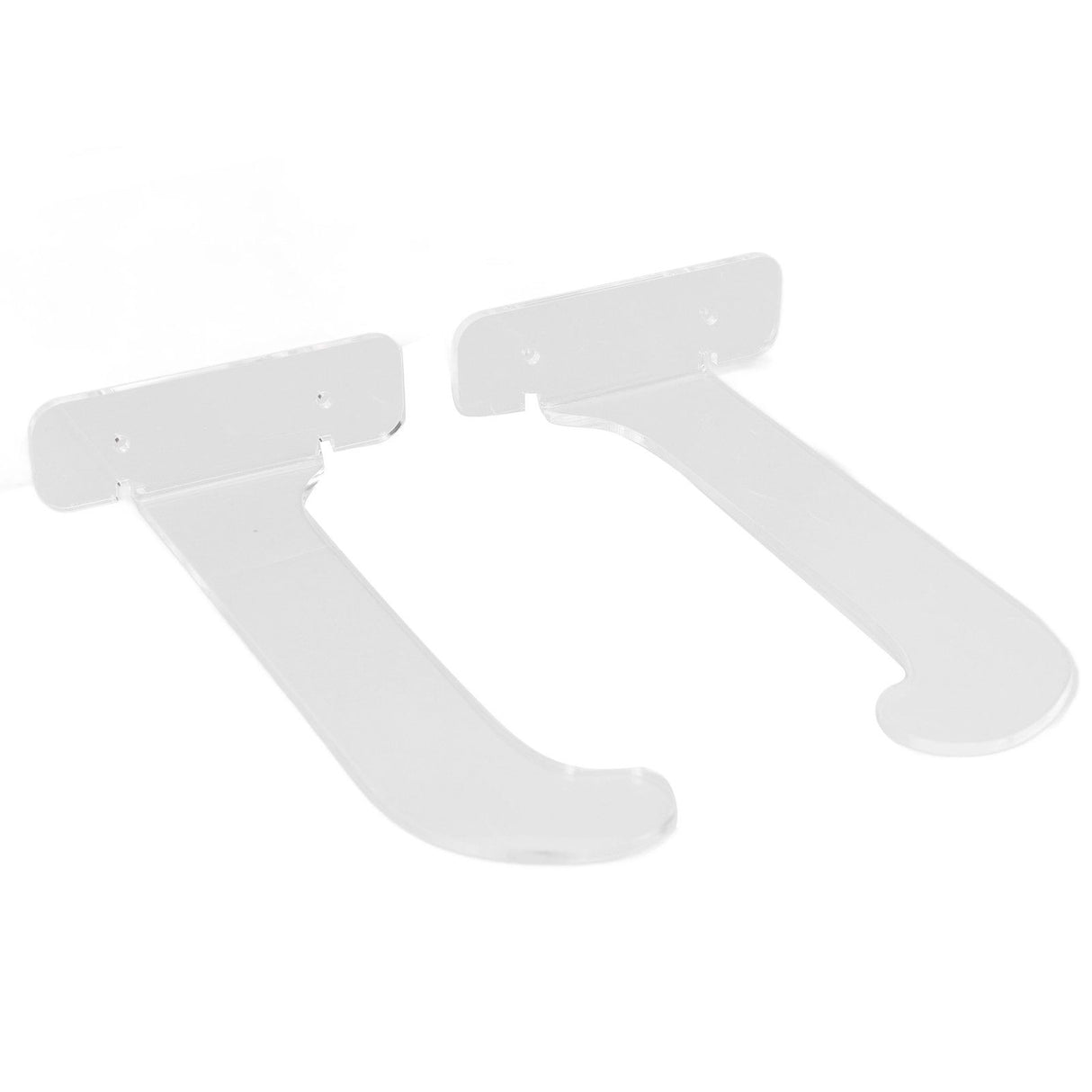 1Pair Yoga Mat Wall Mount Holder Acrylic Yoga Mat Wall Hanger Storage Rack Household Exercise Yoga Mat BracketTransparent