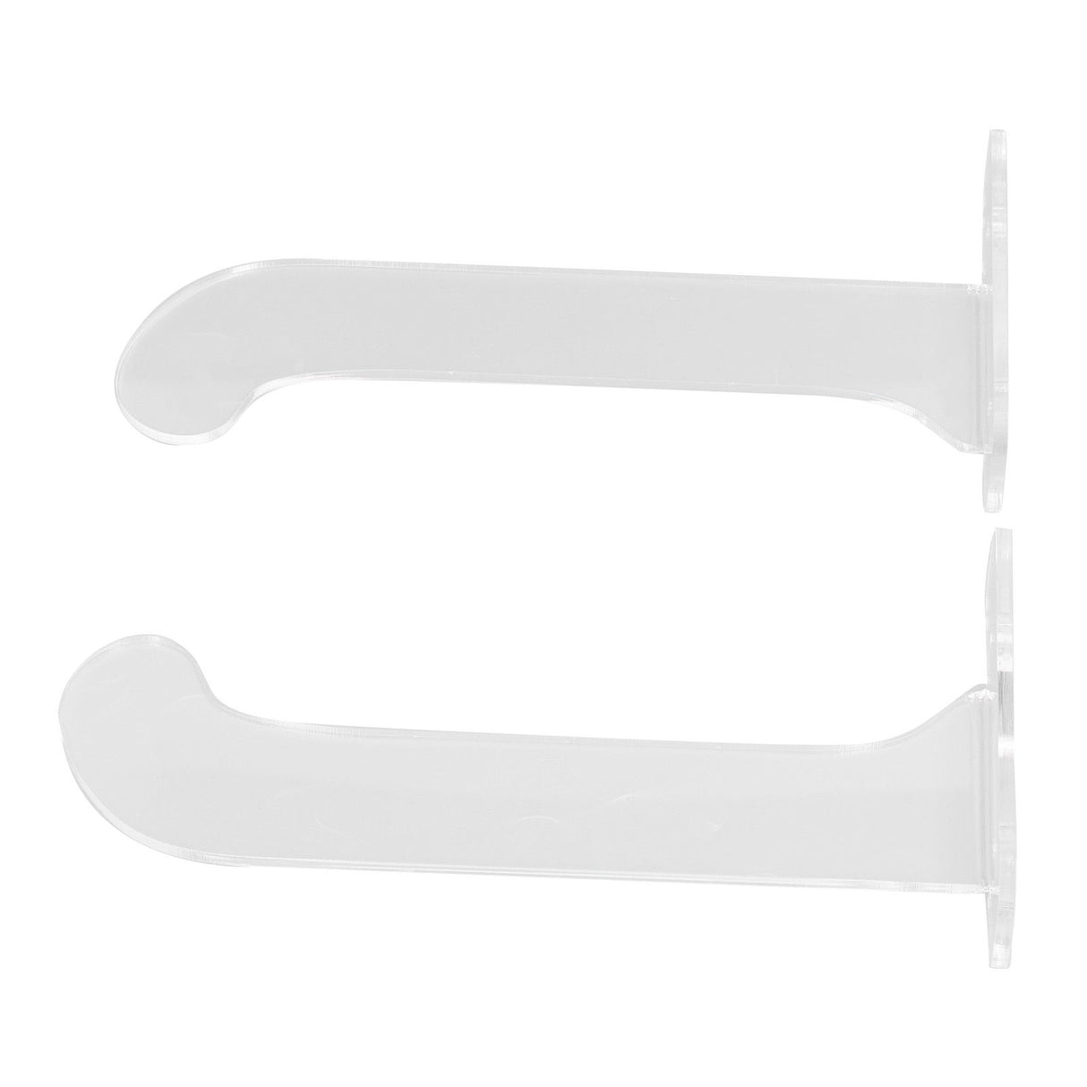 1Pair Yoga Mat Wall Mount Holder Acrylic Yoga Mat Wall Hanger Storage Rack Household Exercise Yoga Mat BracketTransparent