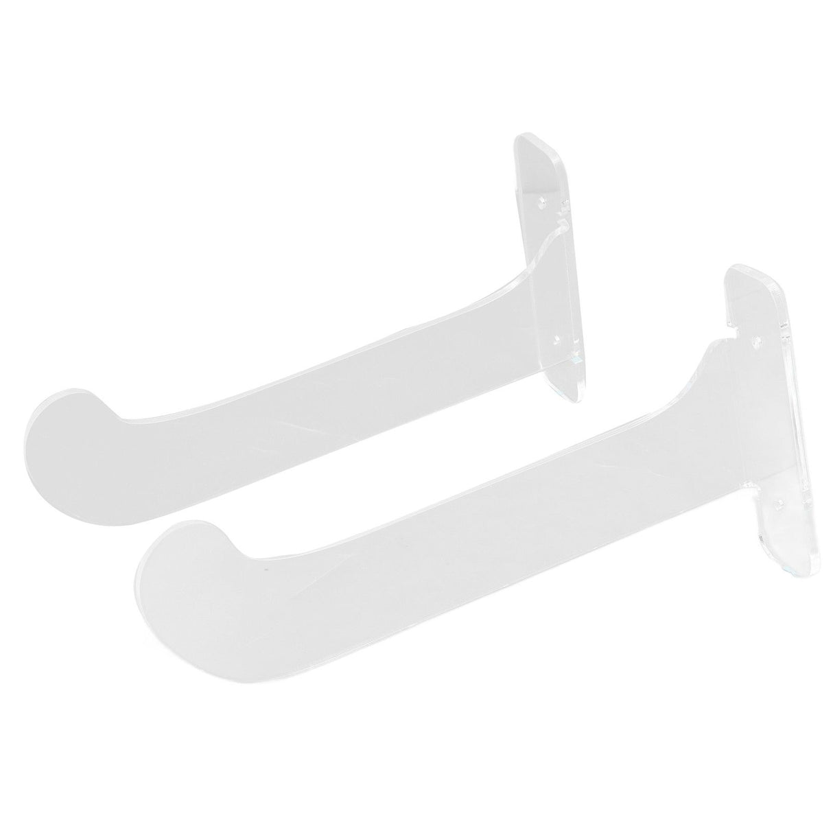 1Pair Yoga Mat Wall Mount Holder Acrylic Yoga Mat Wall Hanger Storage Rack Household Exercise Yoga Mat BracketTransparent