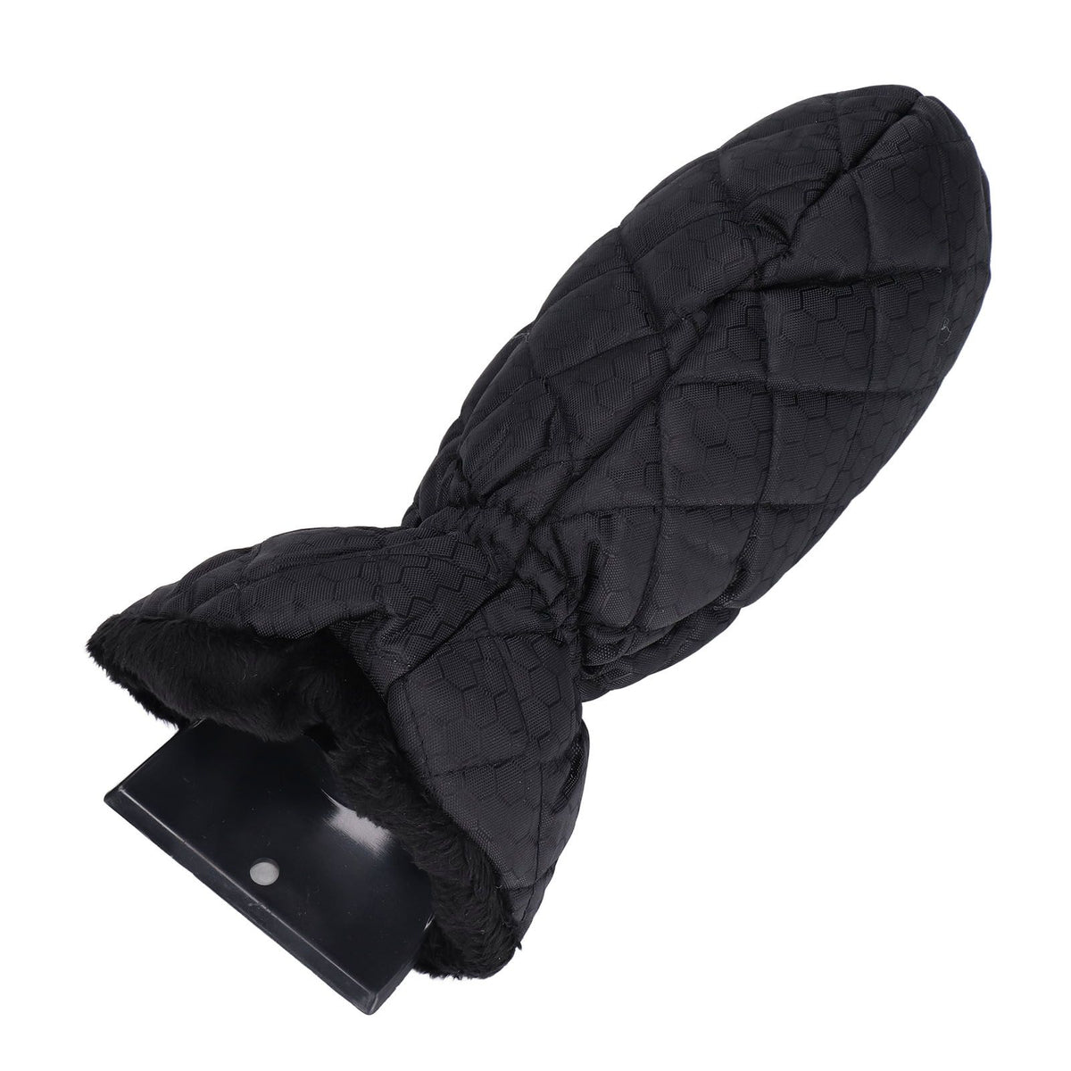 Waterproof Ice Scraper Mitt 2 in 1 Design Elastic Band Design Easy to Hold Convenient Cold Proof Car Snow Scraper GloveBlack