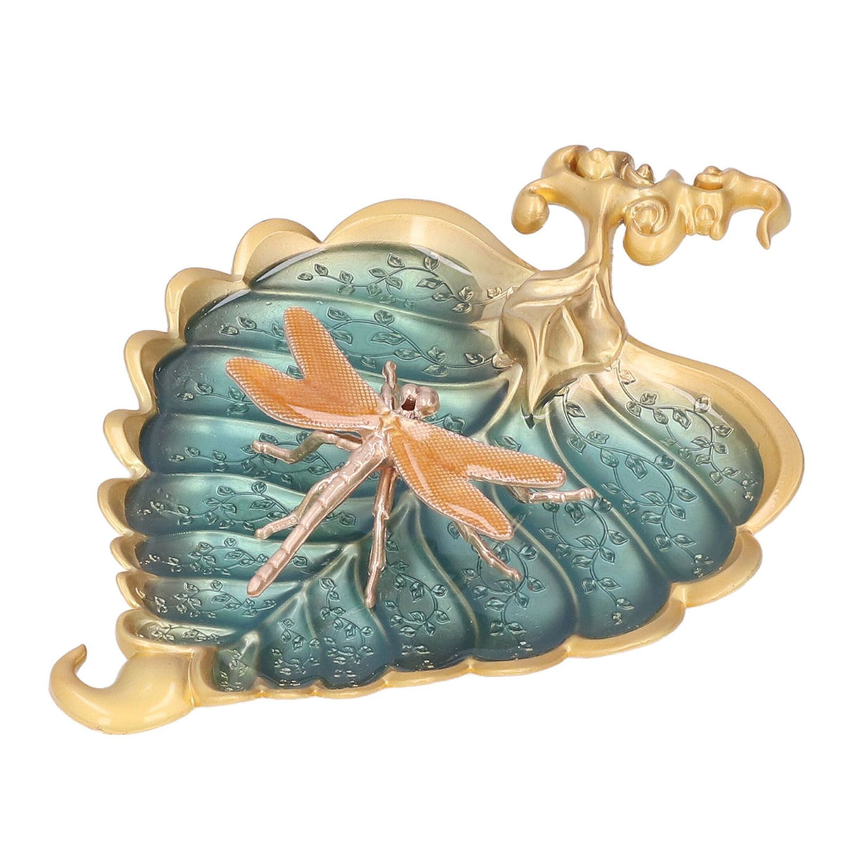 Incense Stick Holder Bodhi Leaf Incense Decorated Plate for Living Room Home Decoration GiftBodhi Leaf Gold 037