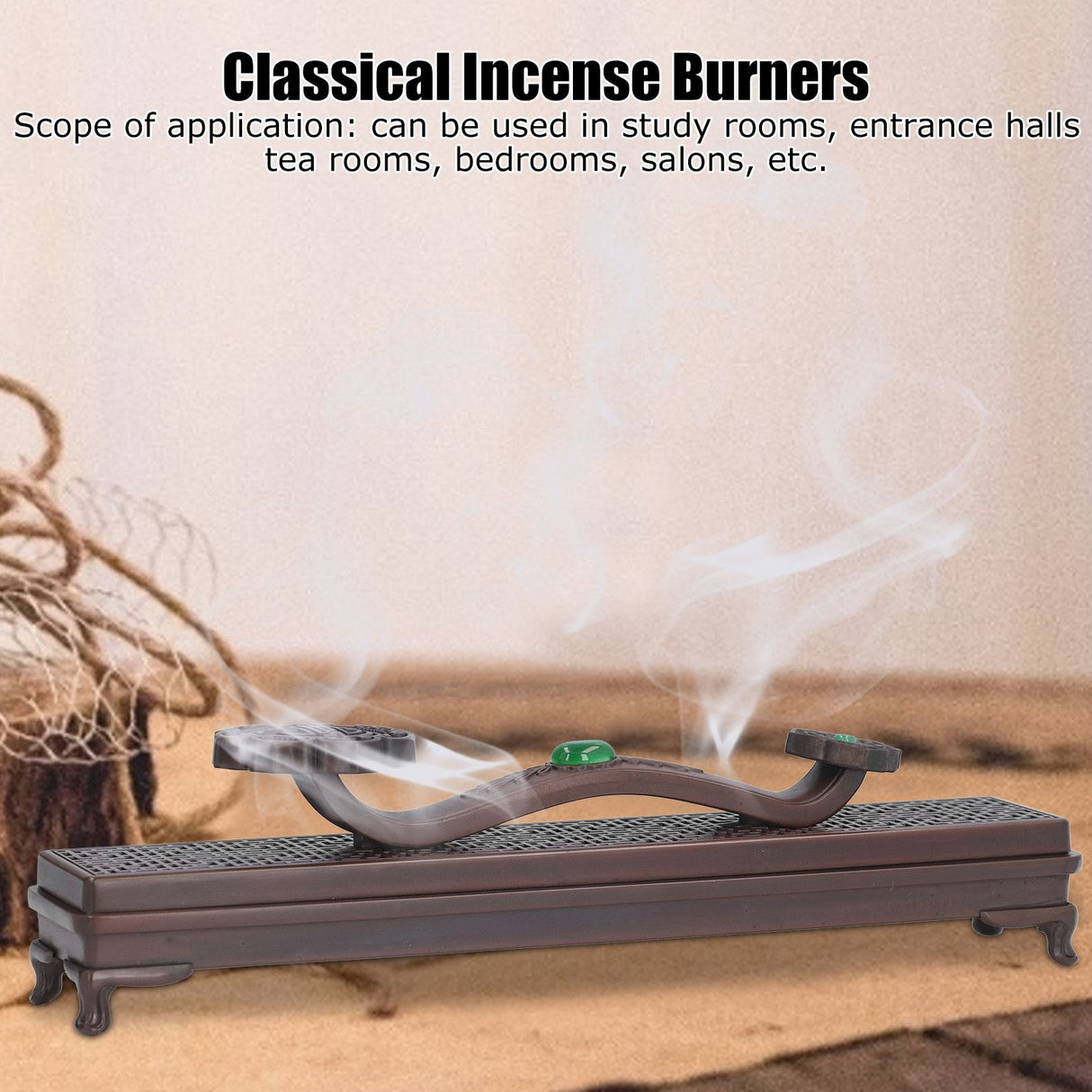 Incense Holder Elegant Appearance Hollow Design Exquisite Workmanship Smoother Texture Incense Burners for Tea Rooms