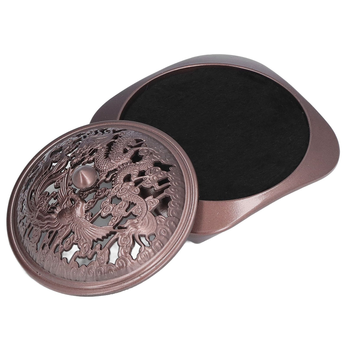 Incense Burner Antique Style Sturdy Durable Copper Alloy Glossy Exquisite Multifunction Powder Incense Burner