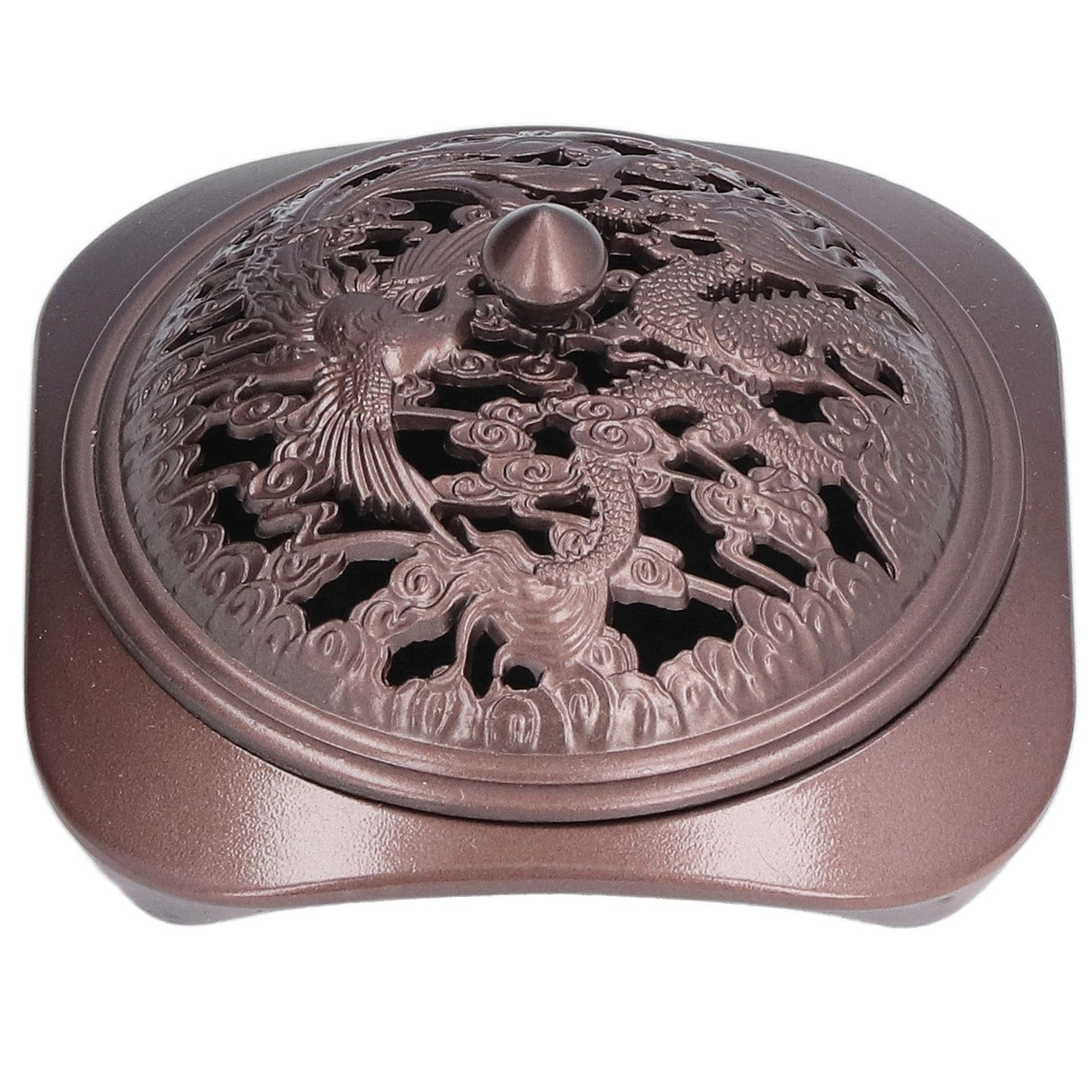 Incense Burner Antique Style Sturdy Durable Copper Alloy Glossy Exquisite Multifunction Powder Incense Burner
