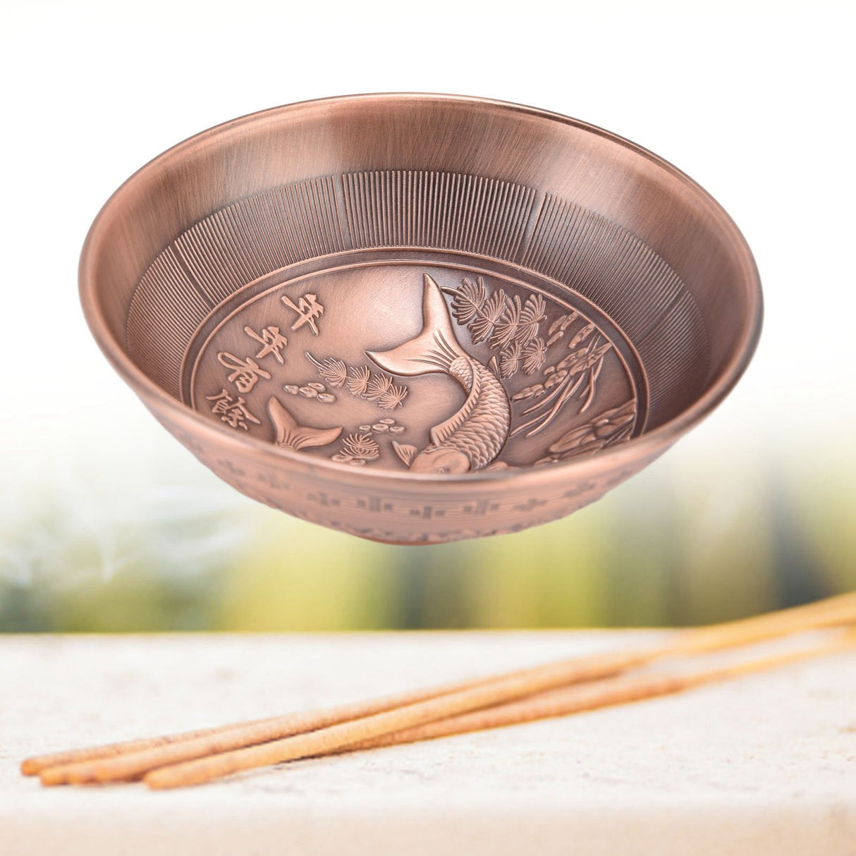Retro Home Incense Burner Copper Alloy Smoked Incense Burner Holder for Study Room Entrance HallRed Copper 277