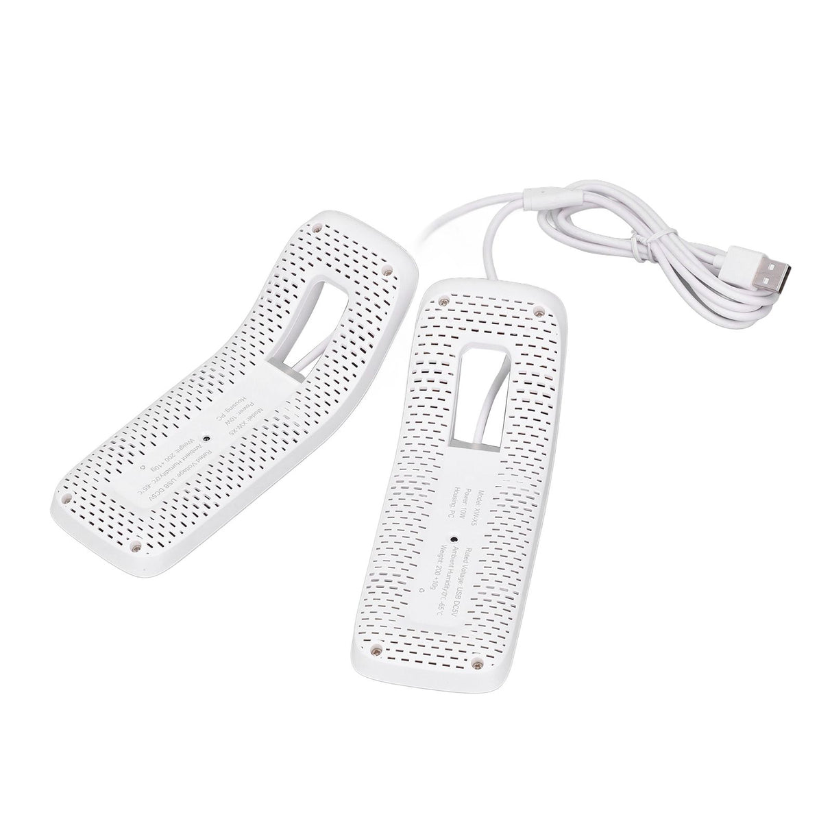 Shoe Deodorizer Dryer Portable USB Electric Shoes Dryer for Gloves Socks Jewelry Box White