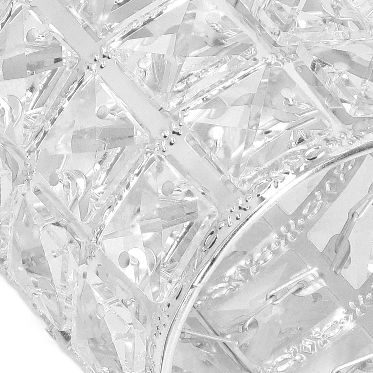 Crystal Makeup Brush Holder European Style Rounded Crystal Glass Cosmetic OrganizerSilver