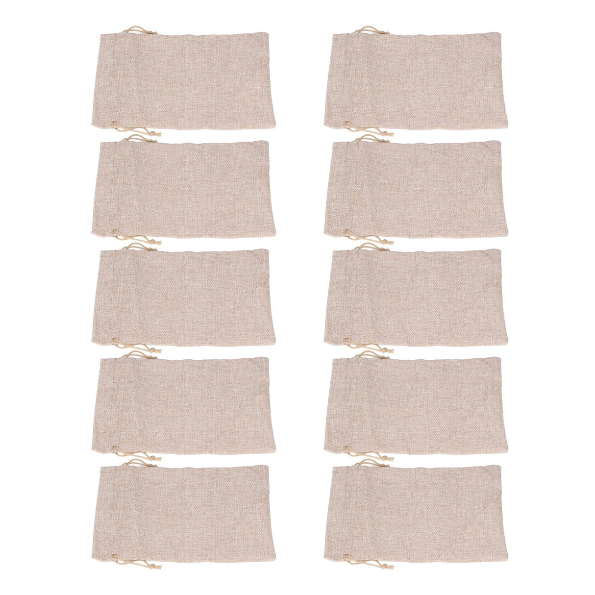 10Pcs Cotton Linen Bag Small Storage Drawstring Bag 9 X 6.7in Reusable Storage Bag for Bread Flowers