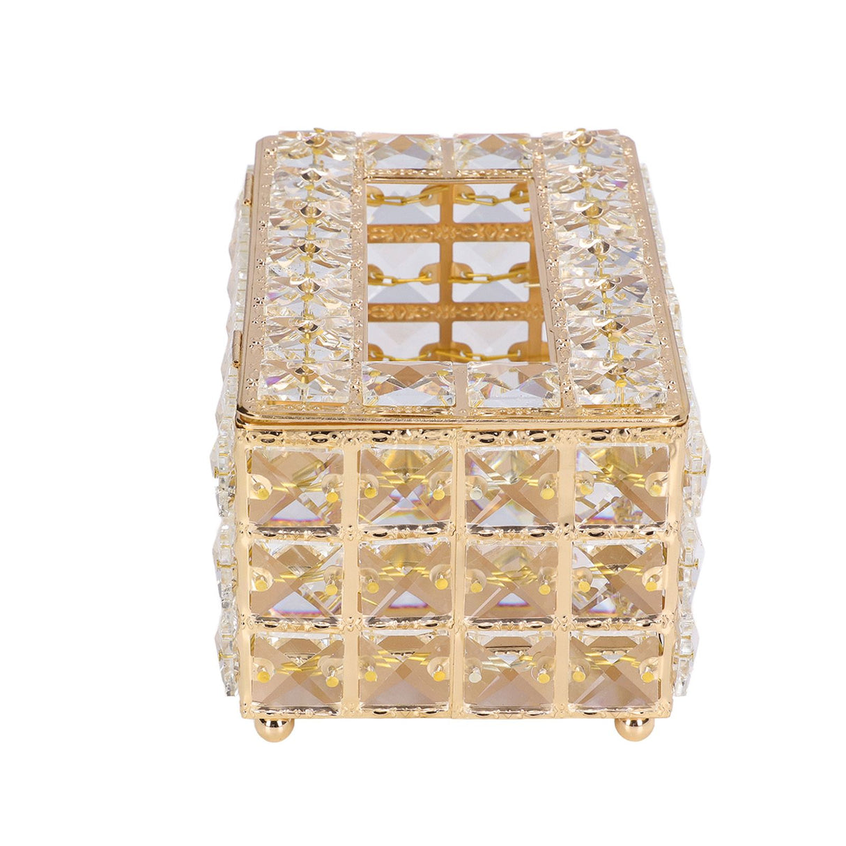 Tissue Box Holder Multifunctional Fashionable Design Exquisite Sturdy Durable Tissue HolderGold
