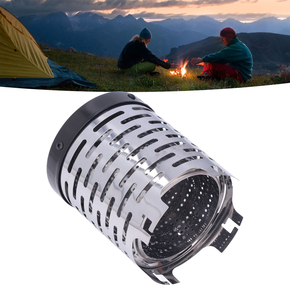 Stove Heating Cover Portable Practical Outdoor Camping Stove Mini Stainless Steel Heating Cover