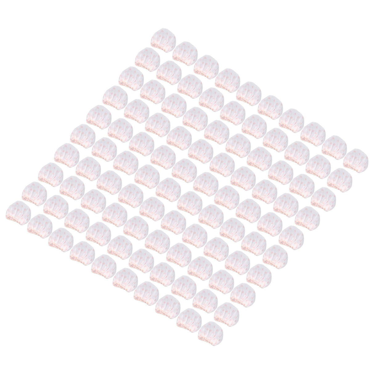 100Pcs Microphone Cover Dust Sweat Resistant Disposable Excellent Elasticity Reduce Noise Microphone CapsWhite Red Dot
