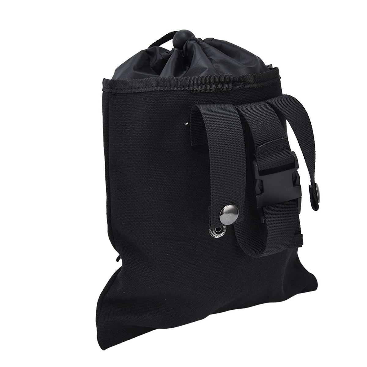 Foraging Bag Canvas Foldable Portable Thick Unique Simple Appearance Belt Fruit Picking Pouch for Outdoor CampingBlack