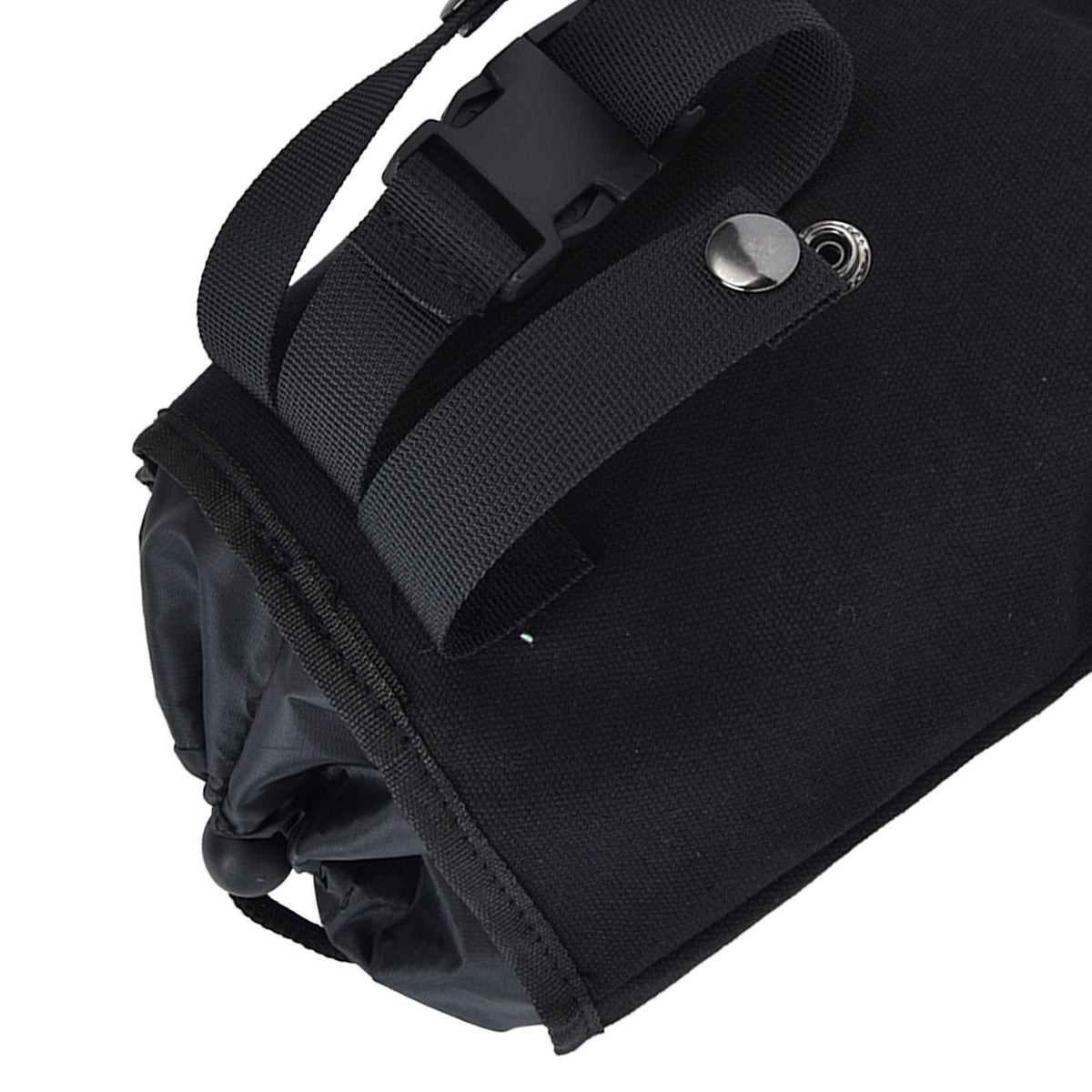 Foraging Bag Canvas Foldable Portable Thick Unique Simple Appearance Belt Fruit Picking Pouch for Outdoor CampingBlack