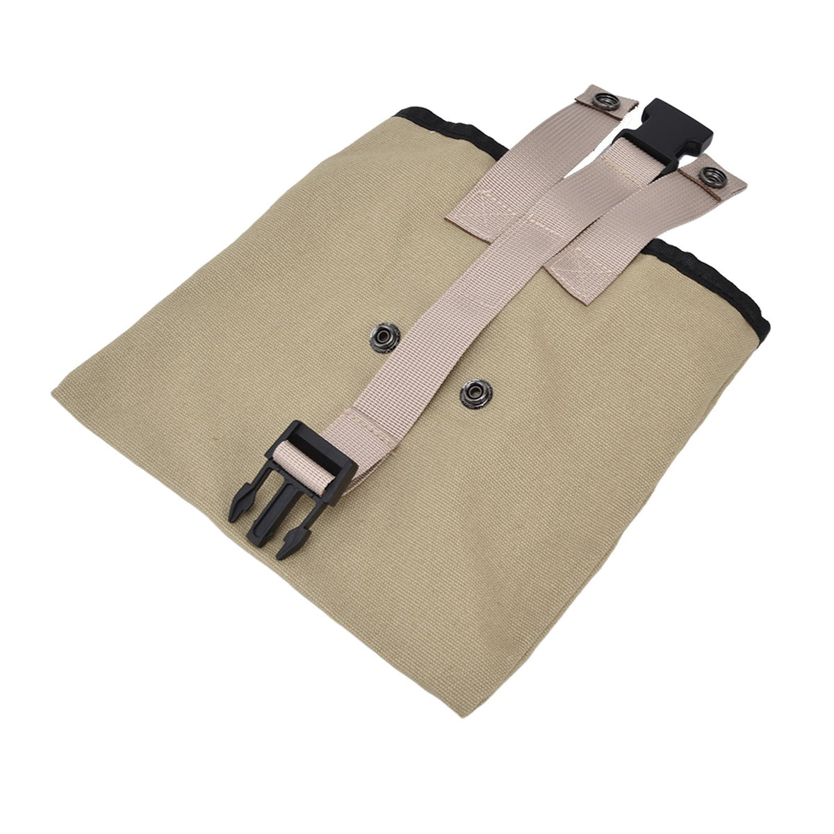 Foraging Bag Canvas Foldable Portable Thick Unique Simple Appearance Belt Fruit Picking Pouch for Outdoor CampingKhaki
