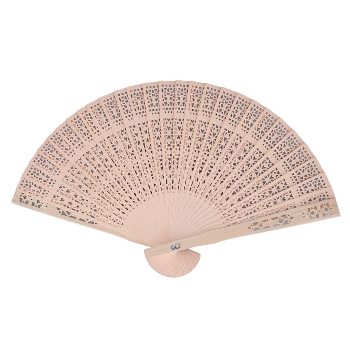 12Pcs Wooden Hand Fans Chinese Style Hollow Folding Handheld Fan for Wedding Gift Party DIY Decoration
