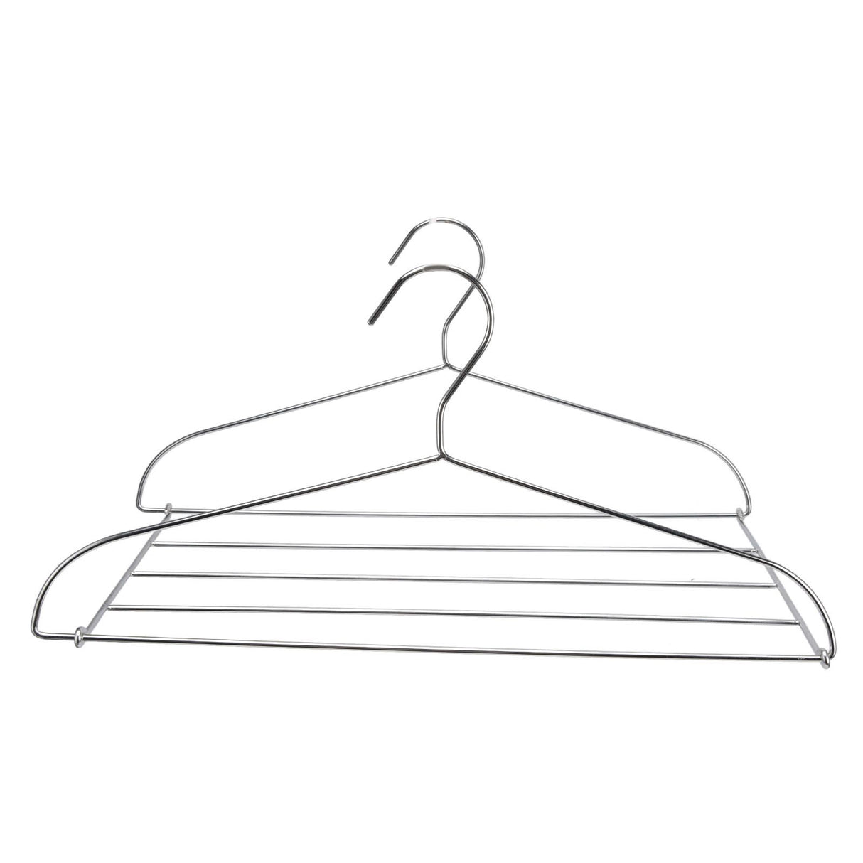 Stainless Steel Magic Pants Hangers Foldable Multifunctional Space Saving Slacks Hangers for Pants Clothes
