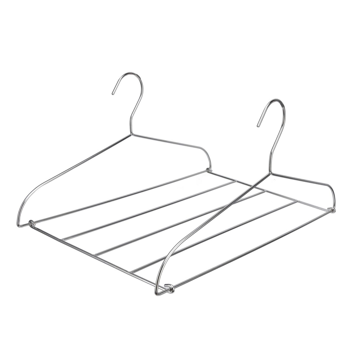 Stainless Steel Magic Pants Hangers Foldable Multifunctional Space Saving Slacks Hangers for Pants Clothes