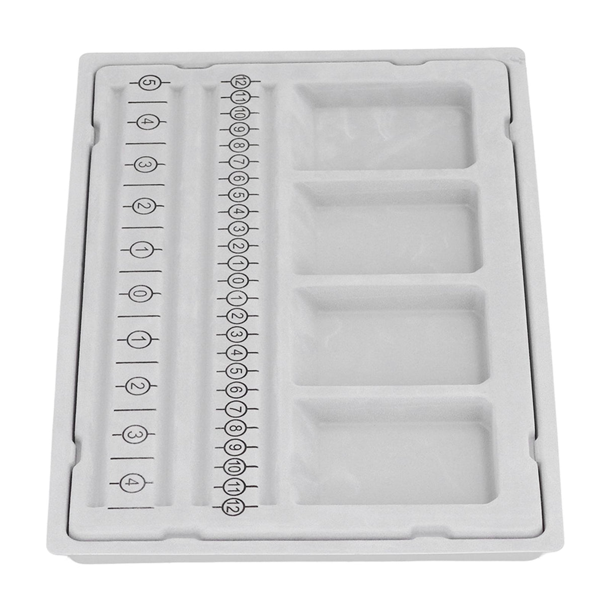 Beaded Measuring Board 4 Straight Channels 4 Recessed Compartments Bead Design Board for Creating Bracelets Necklaces