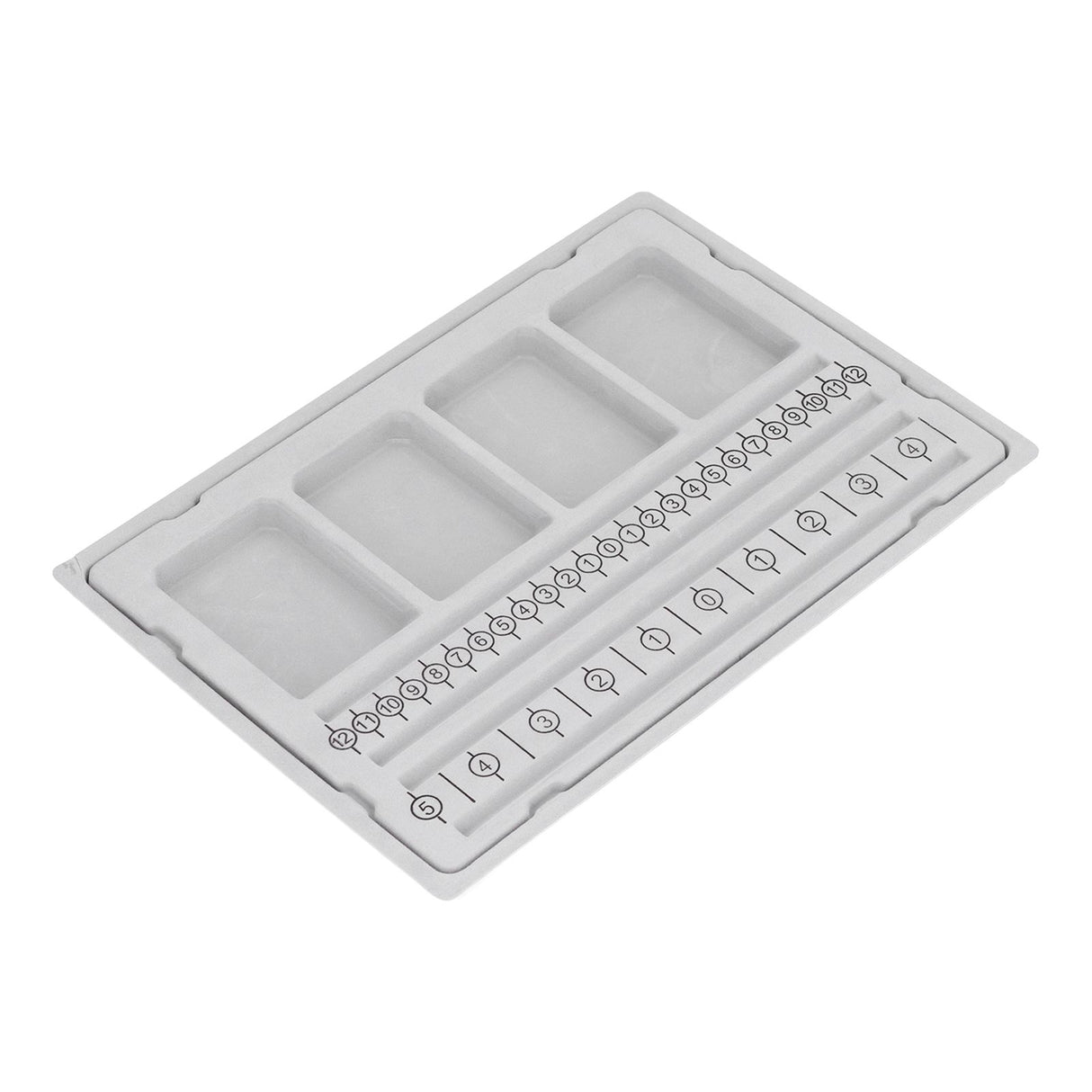Beaded Measuring Board 4 Straight Channels 4 Recessed Compartments Bead Design Board for Creating Bracelets Necklaces
