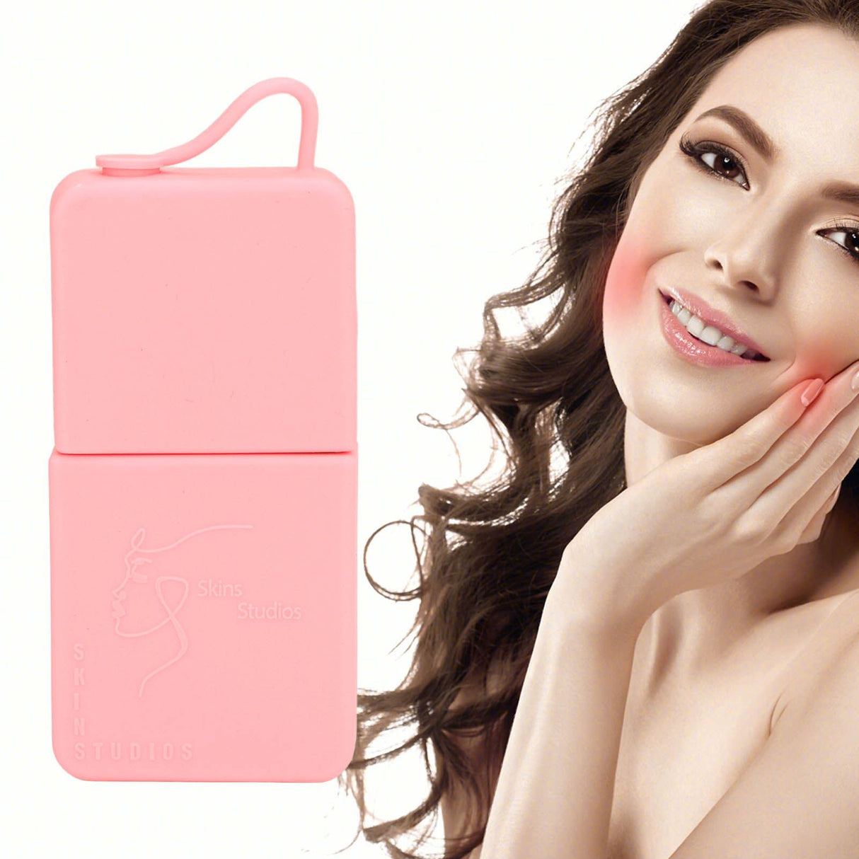 Ice Face Eye Roller Silicone Face Massage Ice Cube Roller Mold Skin Care Beauty Tool Pink
