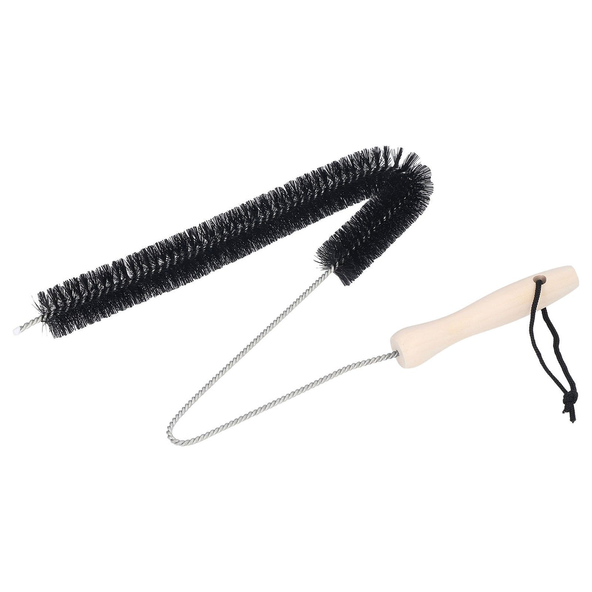 Stainless Steel Dryer Vent Cleaner Brush Multifunctional Bendable Pipe Cleaning Brush with Wood Handle for Home