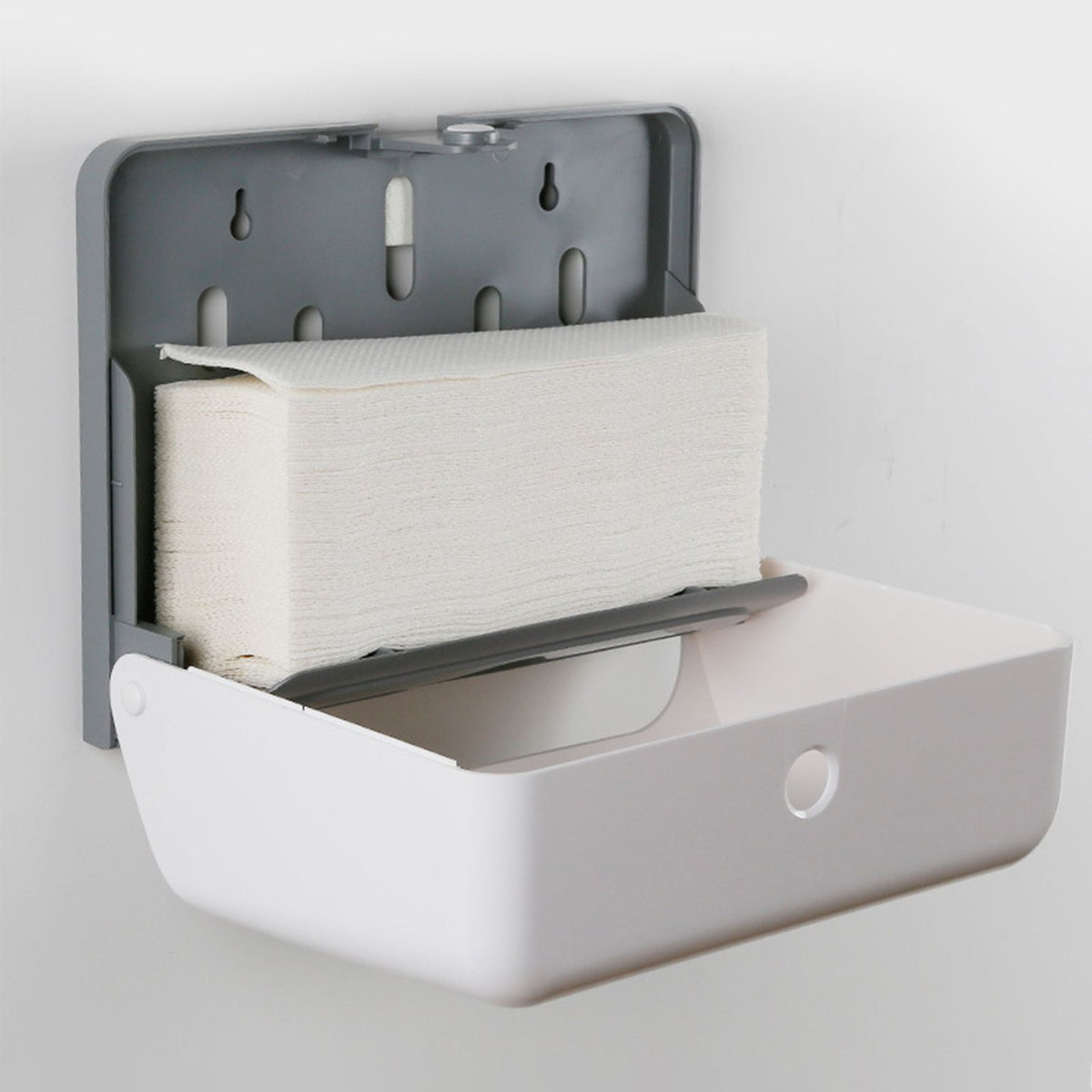 Paper Towel Dispenser Wall Mounted Safe Sturdy ABS Glossy Corner Bathroom Paper Towel Holder for Bathroom Toilet