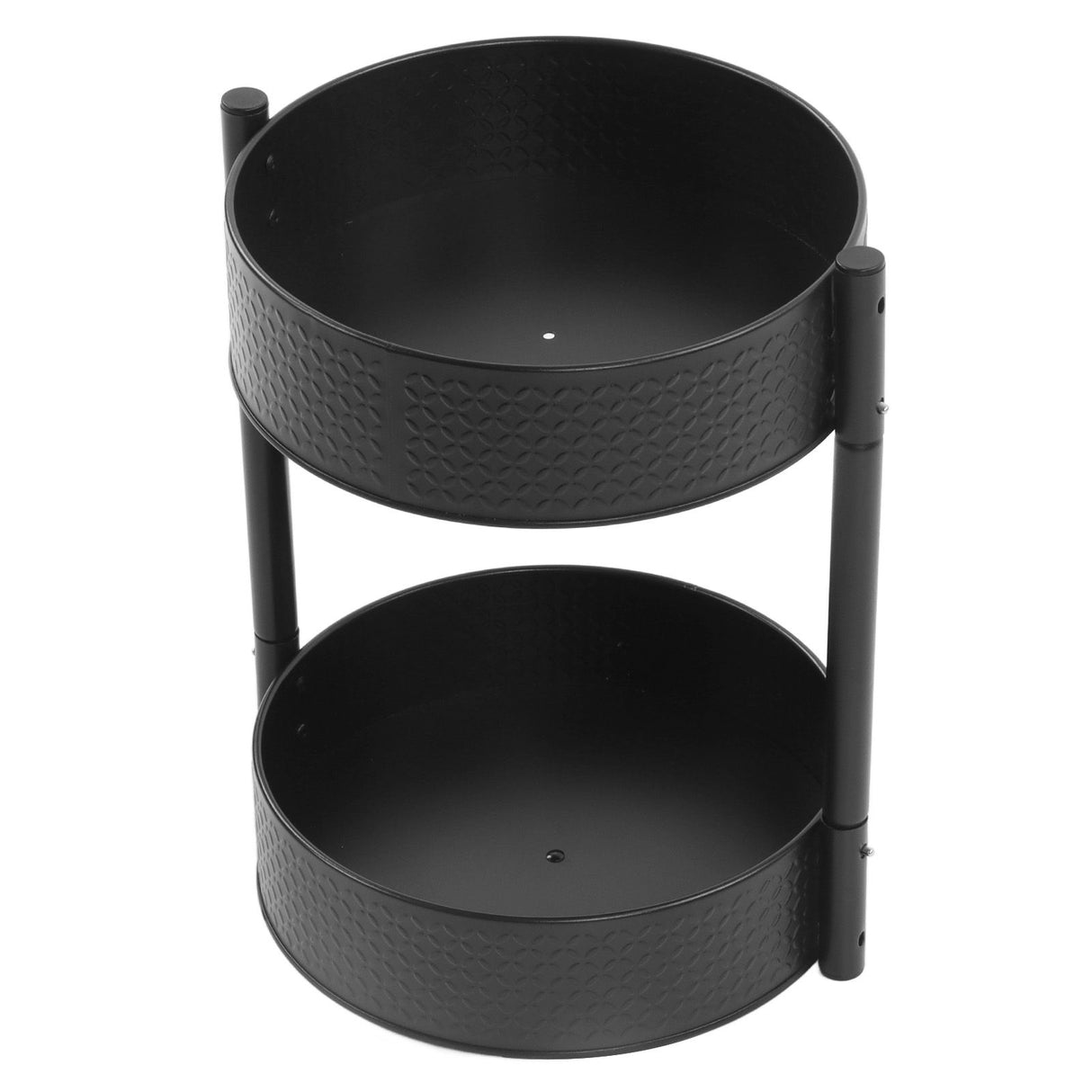 Rotating Spice Rack Countertop Double Layer Multi Functional 360 Degree Rotatable Spice Storage Shelf for Kitchen