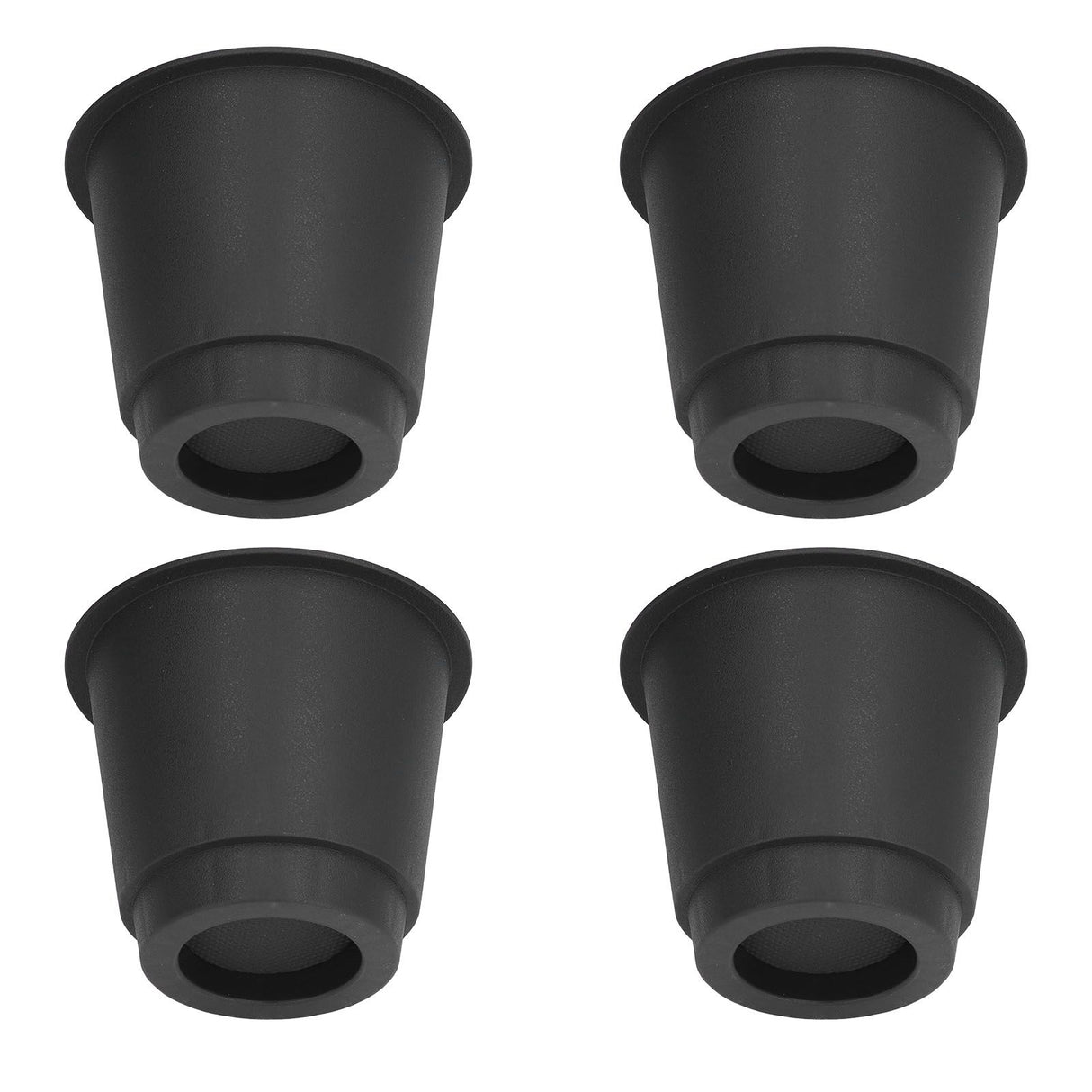 4 Pcs Plastic Furniture Risers 5 Inch Heavy Duty Stackable Circle Bed Lifter for Bed Chair Table Sofa Black